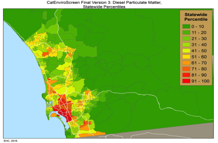 Calenviroscreen barrio logan particulate matter