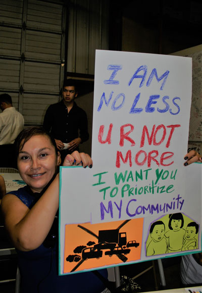 Climate justice sign